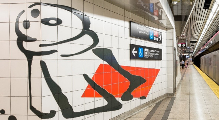 Abstract mural in a TTC Station